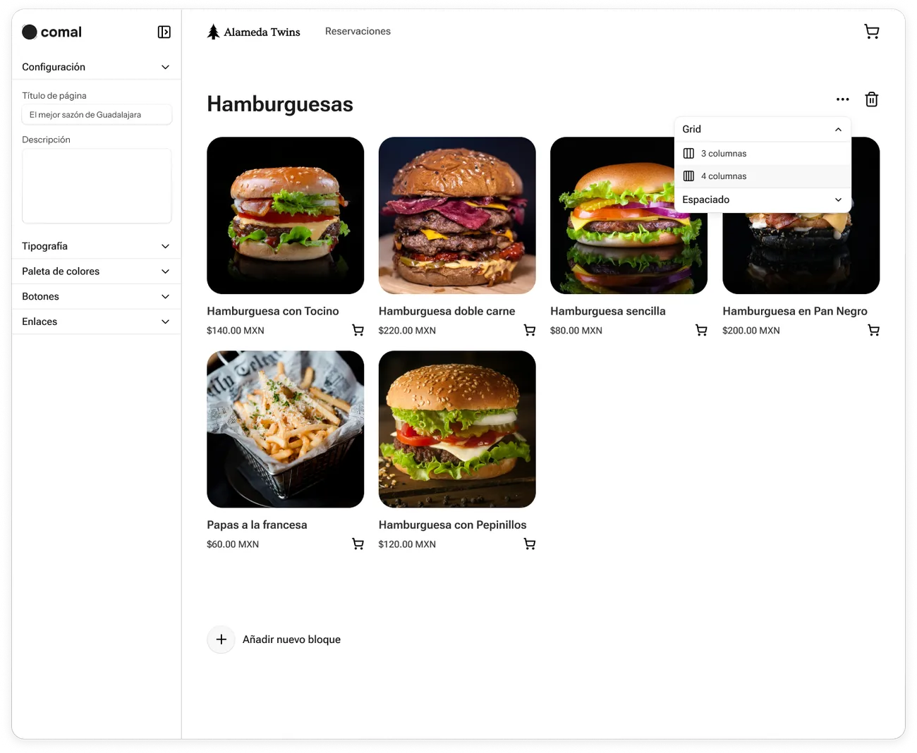 Menu editor Menu Editor